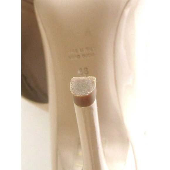 Scanlan Theodore Nude Patent Leather Pointed Toe Designer High Heel Pumps 8.M - Picture 13 of 13